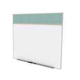Ghent Porcelain Whiteboard / Vinyl Bulletin Combo Board, Magnetic, Style A, 5'H x 6'W, Stone_1